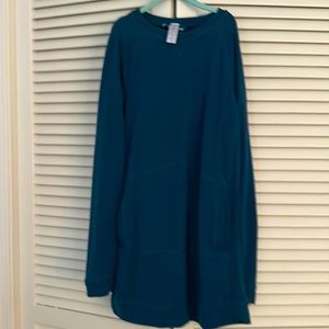 Super cute teal Ivivva sweatshirt dress girls size 10 excellent condition